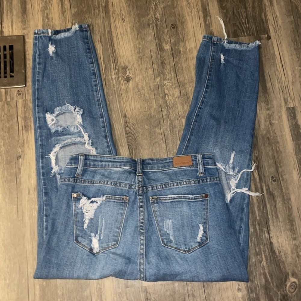 Judy Blue Distressed Girlfriend Jeans size 3/26 - Picture 6 of 6